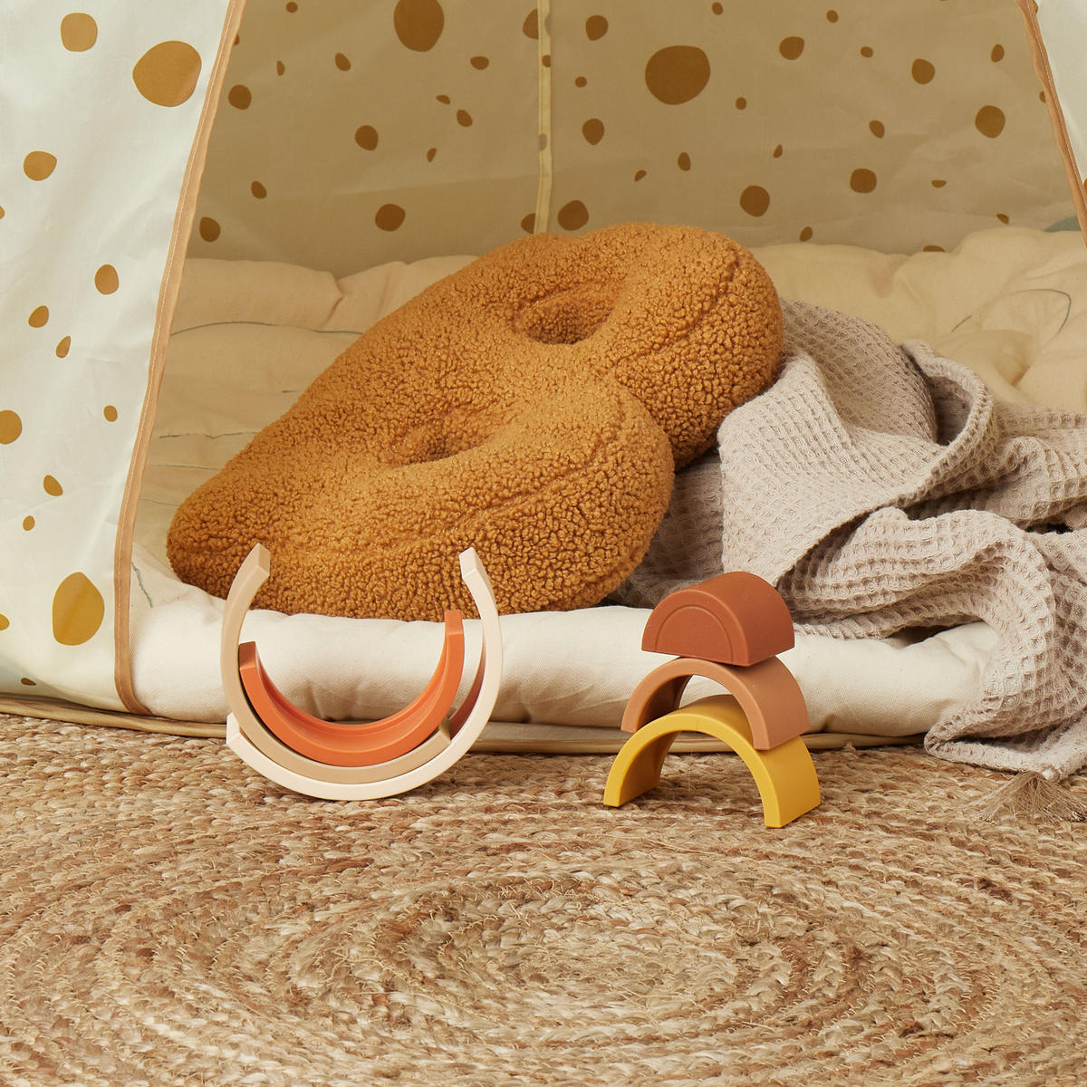 SILIKON-MOTORIKSPIELZEUG Baby Regenbogen - Multicolor, Kunststoff (50/140cm) - Bieco Spielwaren