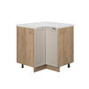 ECKUNTERSCHRANK Fame-Line GrauBeige 80.5 cm, AP Marmor - Greige/Eiche Wotan, Holzwerkstoff (80.5/82/60cm) - Vicco