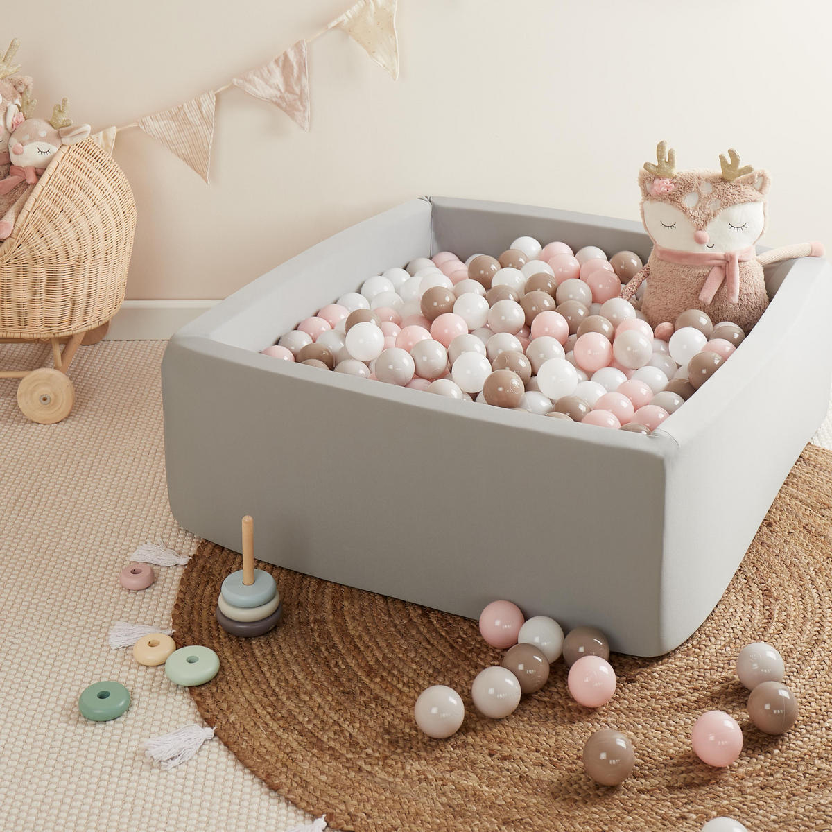 BÄLLE für Bälldebad 100 Stück Cotton - Multicolor, Kunststoff (35/20cm) - Bieco Spielwaren