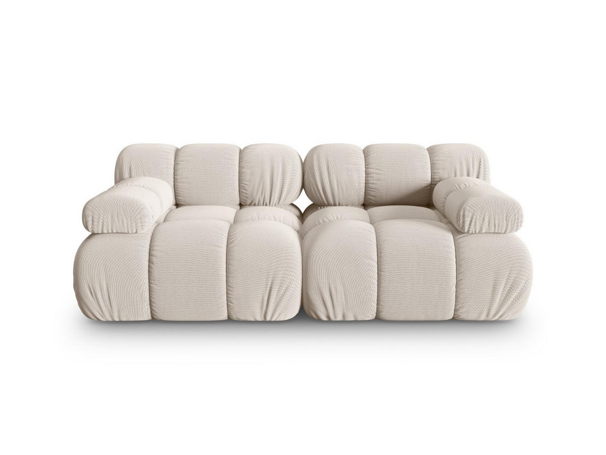 SOFA modular Bellis aus 3D-Stoff leichtes beige 2 Sitzplätze - Creme, Textil (94/70/188cm) - Micadoni