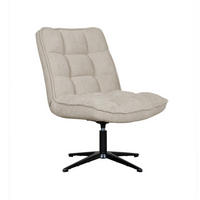 SESSEL Vince Beige 74/63/91 cm - Hellbraun, Textil (63/91/74cm) - LABEL51