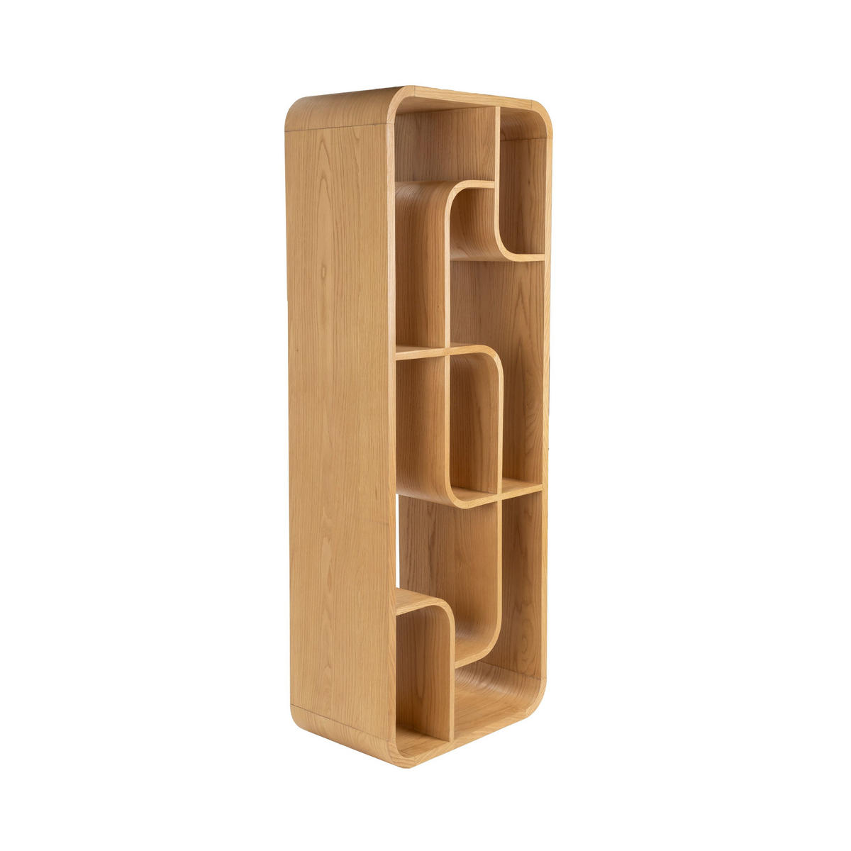 STANDREGAL Seven Niedrig Holz Natur - Naturfarben, Holz (60/160/35cm) - Zuiver