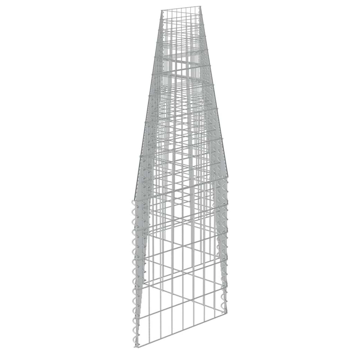 GABIONENWAND Verzinkter Stahl 630/30/50 Cm - Silberfarben, Metall (30/50cm) - vidaXL