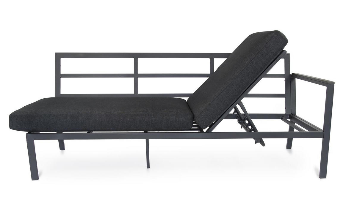 LOUNGE-SET Sorrent Grau 9-Sitzer Aluminium mit Tisch - Grau, Kunststoff - bellavista - Home & Garden
