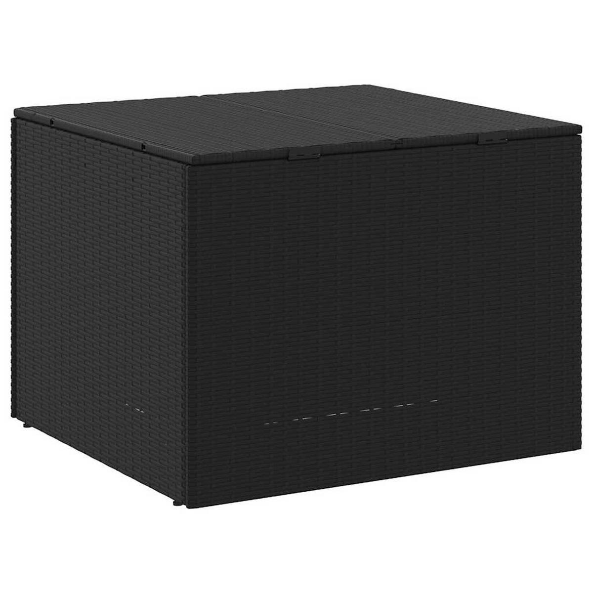 GARTENTRUHE Schwarz 291L Poly Rattan - Schwarz, Kunststoff (75/59/80cm) - vidaXL