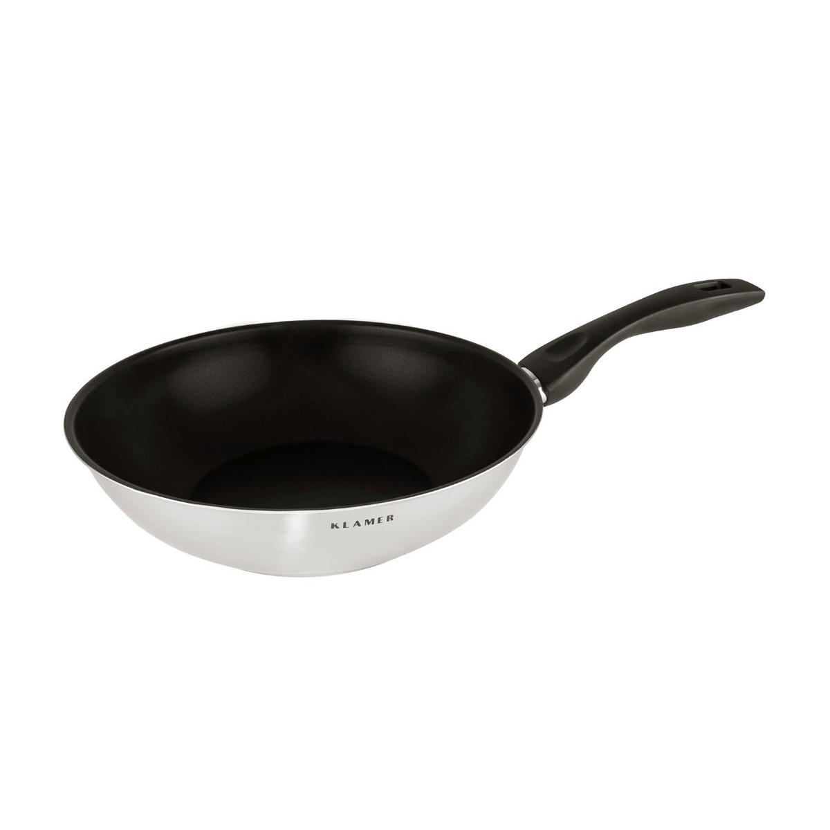 WOK 28 cm Edelstahl - Edelstahlfarben, Metall (48/29/7.6cm) - KLAMER