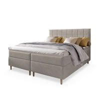 POSTEL BOXSPRING IBIZA 160x200 cm, s matrací a úložným prostorem, béžová - béžová, dřevo/kompozitní dřevo (160/200cm) - MASSENO