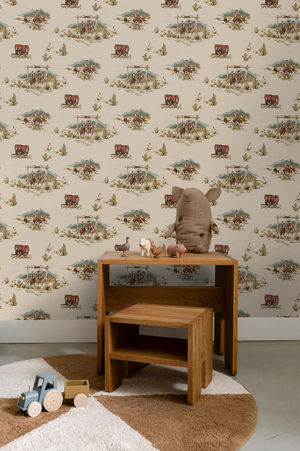 TAPETE Cowboys 50 x 900 cm - Beige, Papier (50/0.1cm) - ESTAhome