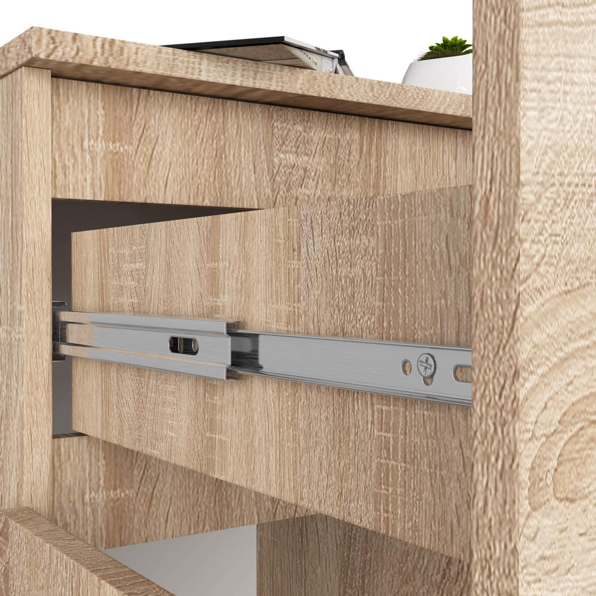 KOMMODE Sonoma Eiche 80x40x99 cm - Sonoma Eiche, Holzwerkstoff (80/99/40cm) - Akord