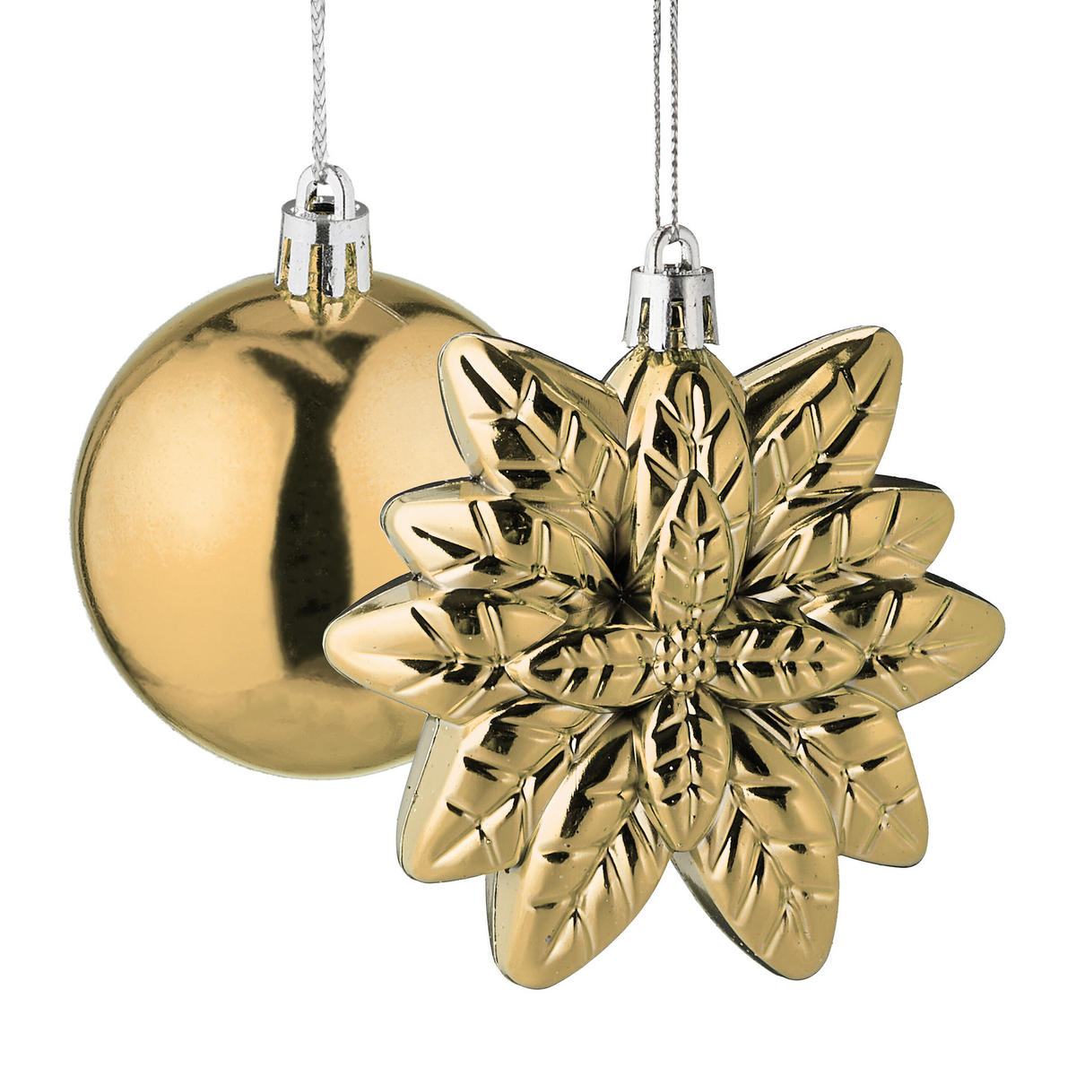 100-TLG.WEIHNACHTSKUGELN-SET - Creme, Kunststoff (30/24/12cm) - Relaxdays