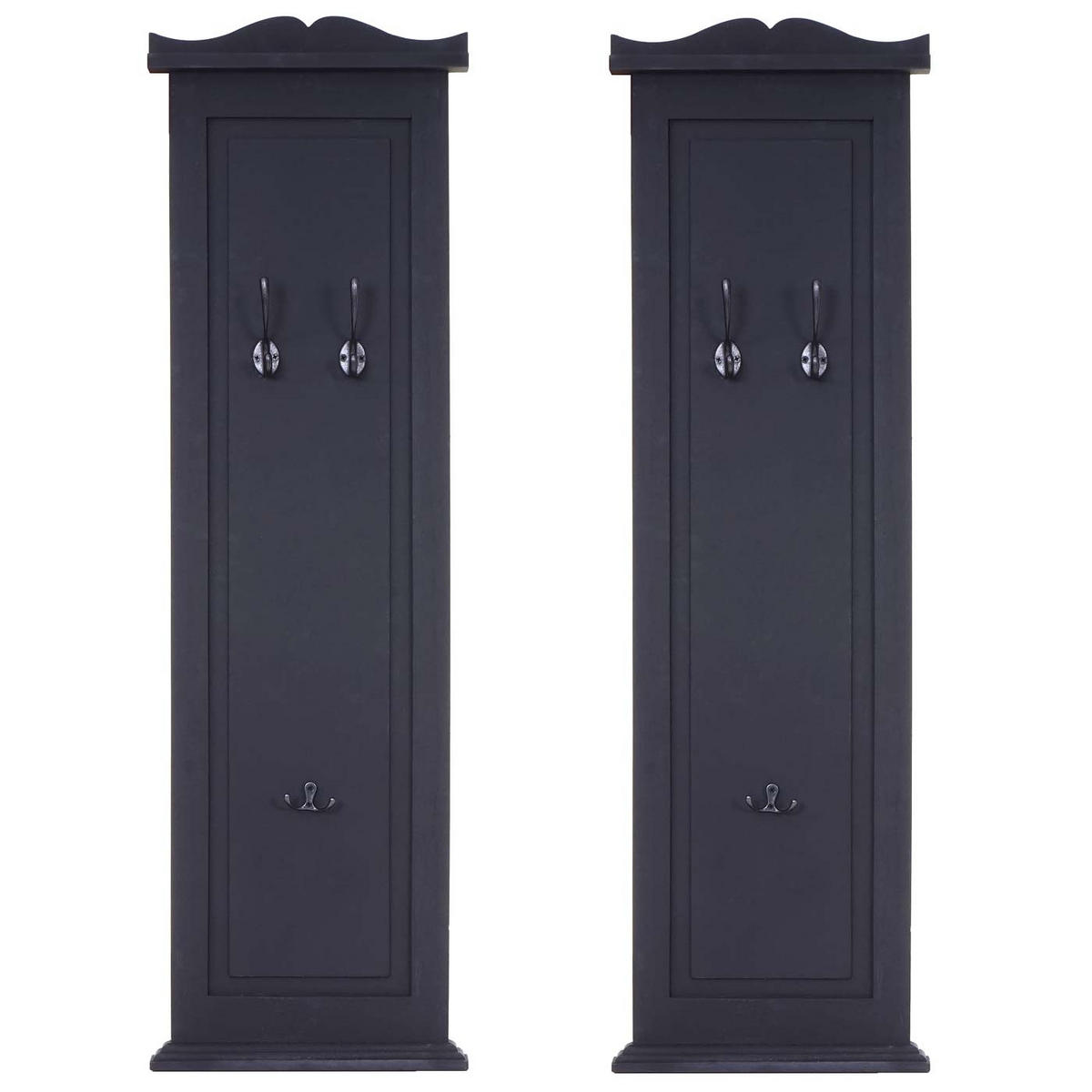 WANDGARDEROBE Grau 2er-Set - Grau, Holz (28/109/5cm) - MCW