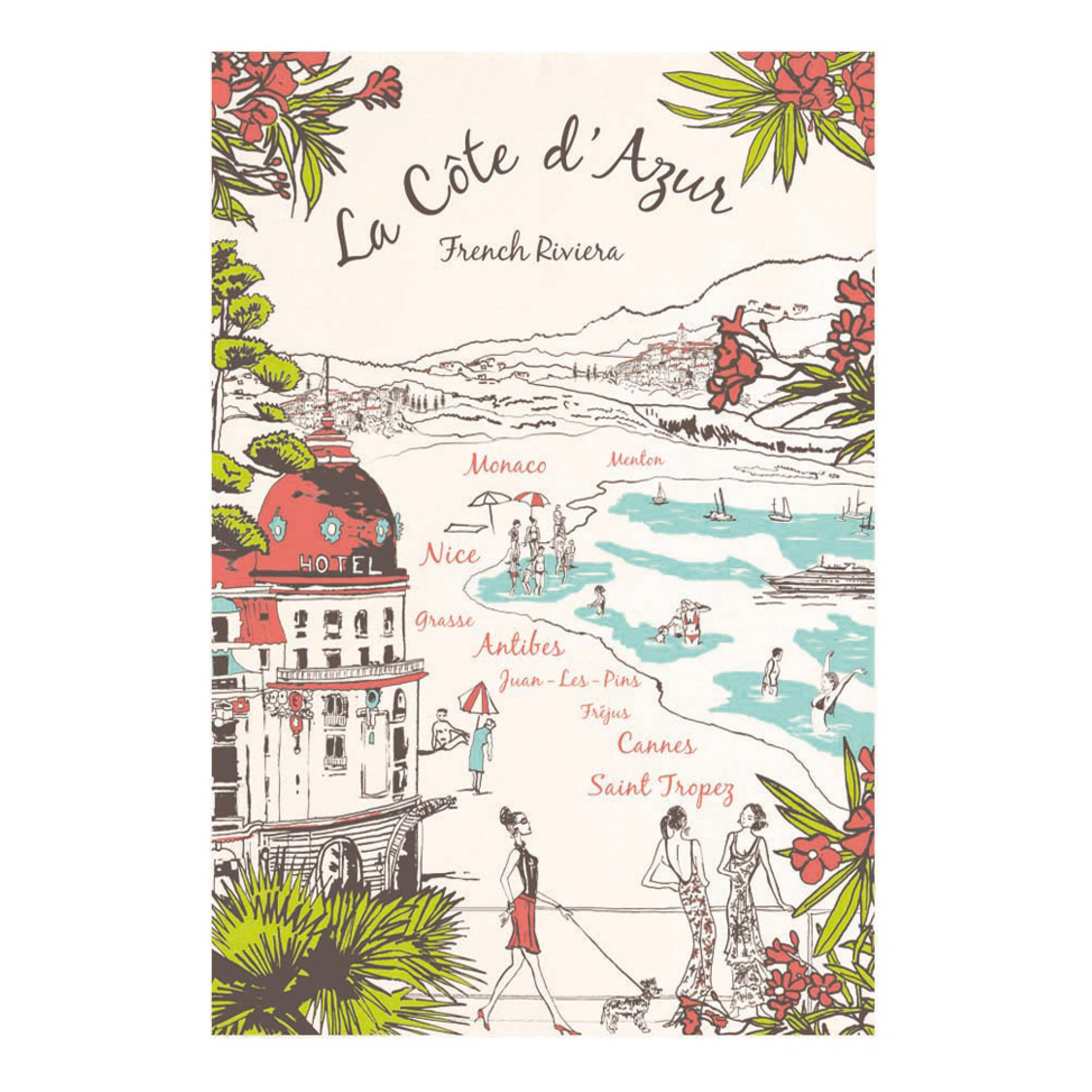 GESCHIRRTUCH Provence - Côte d'Azur ekrü 72 x 48 cm - Weiß, Textil (48/72cm) - Winkler