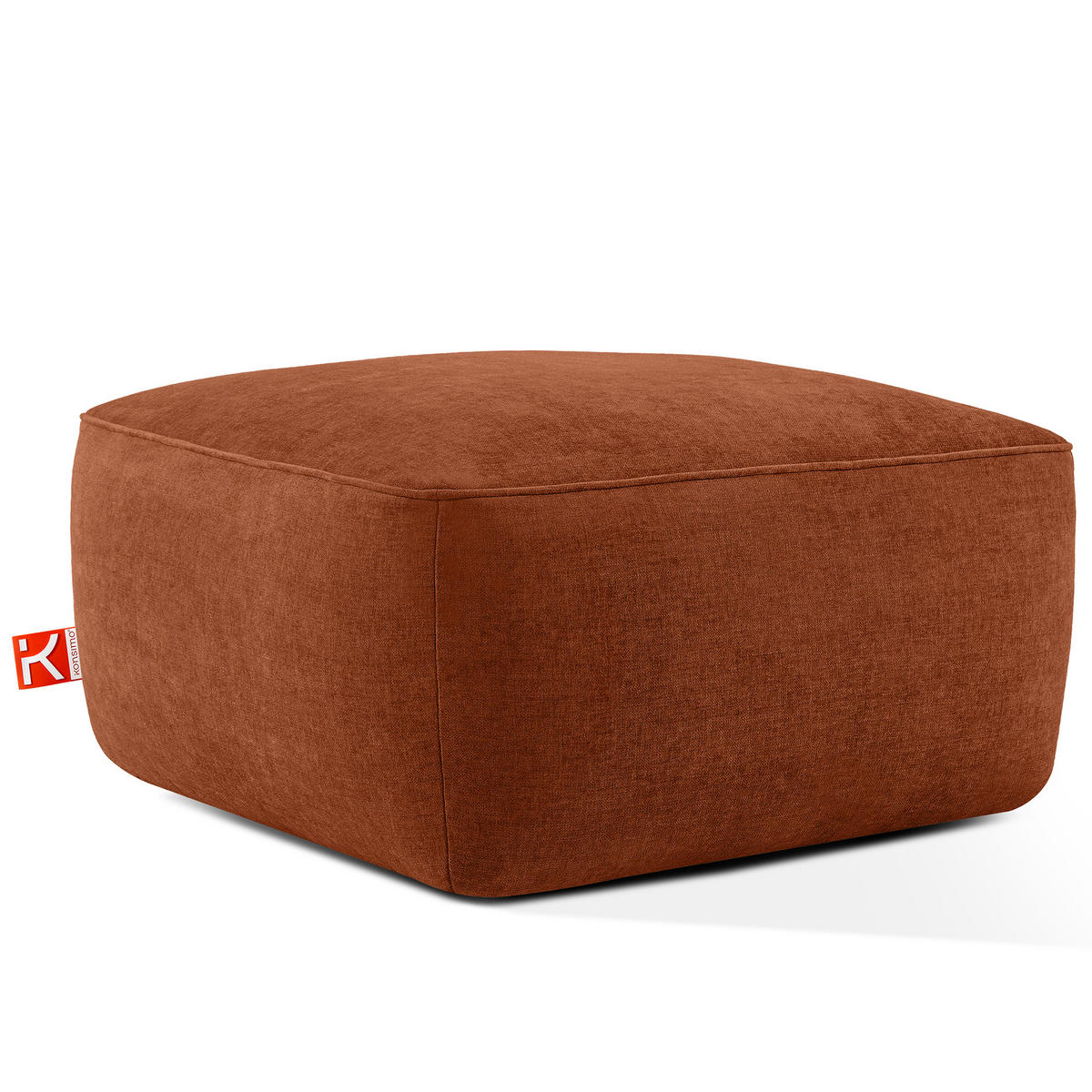 SITZHOCKER FUBBO, Rot - Rot, Holz/Holzwerkstoff (80/44/80cm) - KONSIMO®