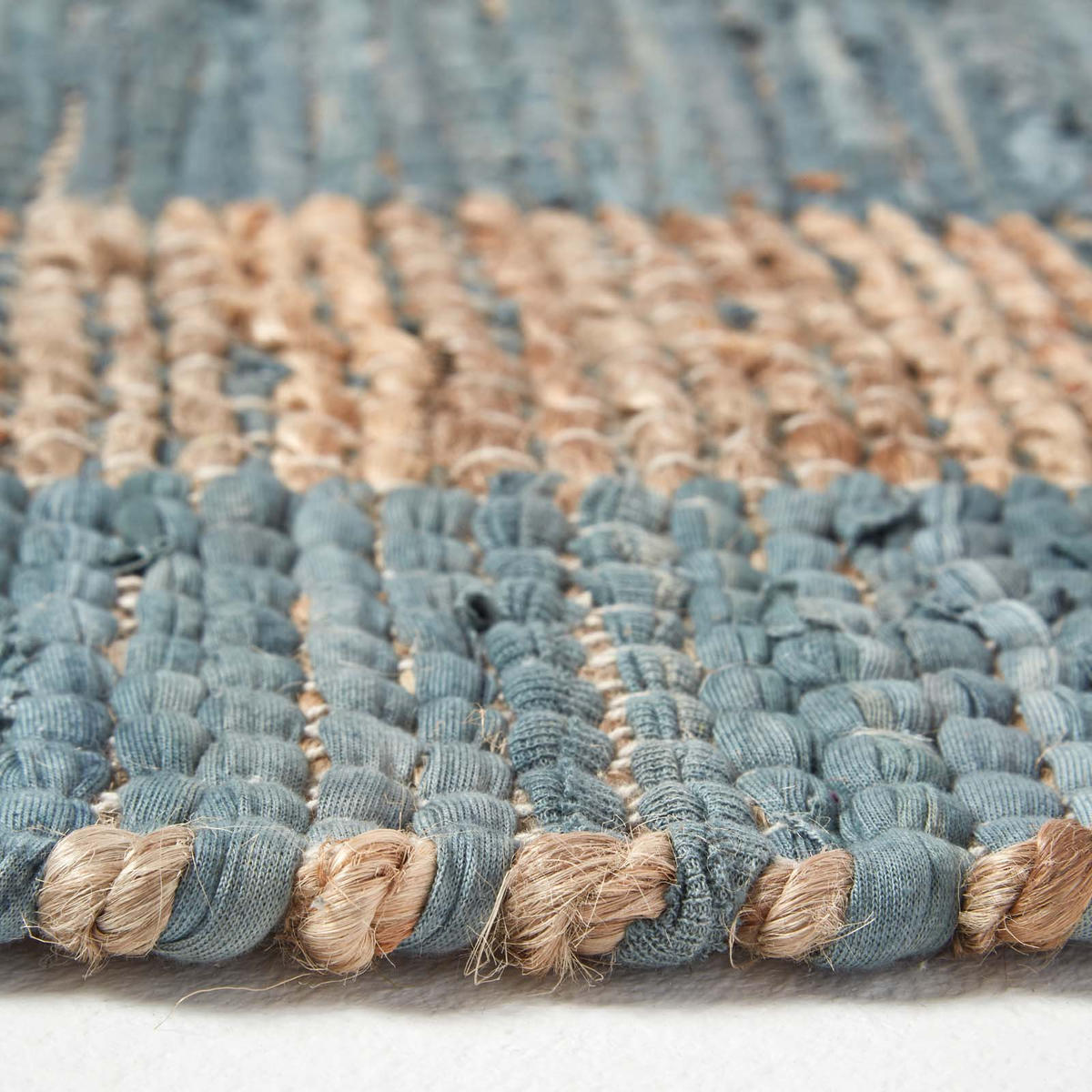 FLICKENTEPPICH Veranda, Hanf & Baumwolle 160/230 cm - Grau, Textil (160/230cm) - Homescapes