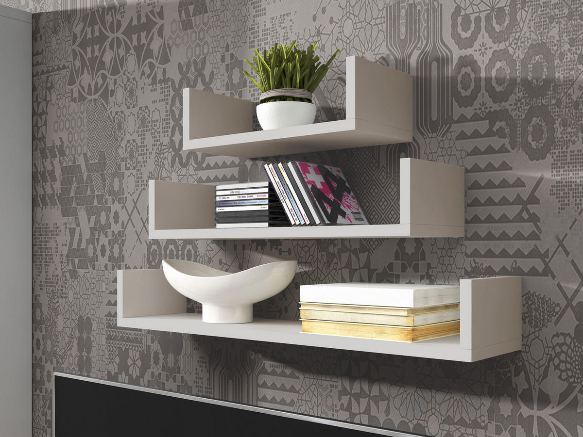 WANDREGAL Trio 004 - Kaschmir, Holzwerkstoff (80/11/18cm) - MIRJAN24