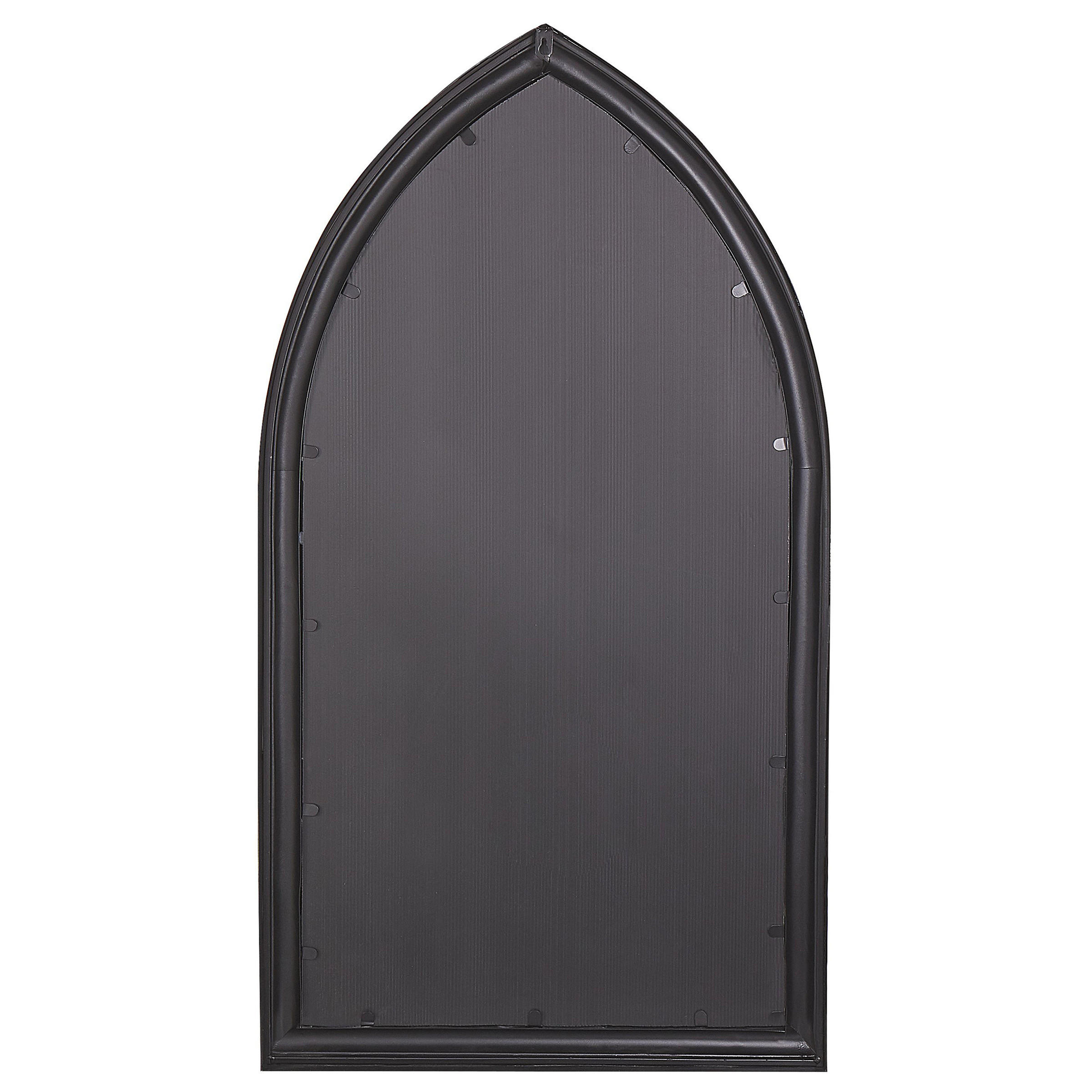 WANDSPIEGEL schwarz Fensteroptik 62/113 cm Trelly - Schwarz, Metall (62/113/5cm) - Beliani