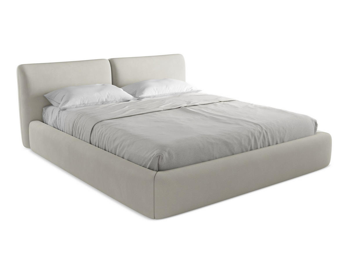 POLSTERBETT mit Bettkasten und Lattenrost 200x228 Beige - Beige/Schwarz, Kunststoff/Textil (180/200cm) - Makamii