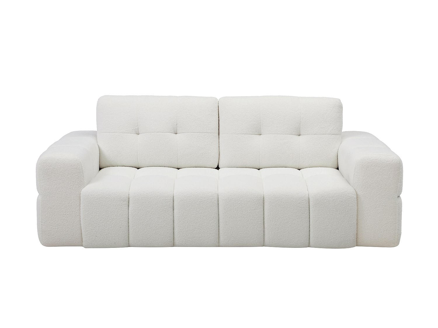 SOFA - 2 Personen - stoff - weiß Sopelana - Weiß, Textil (200/78/100cm) - Vente-Unique