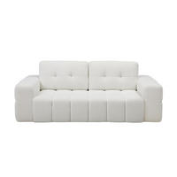 SOFA - 2 Personen - stoff - weiß Sopelana - Weiß, Textil (200/78/100cm) - Vente-Unique