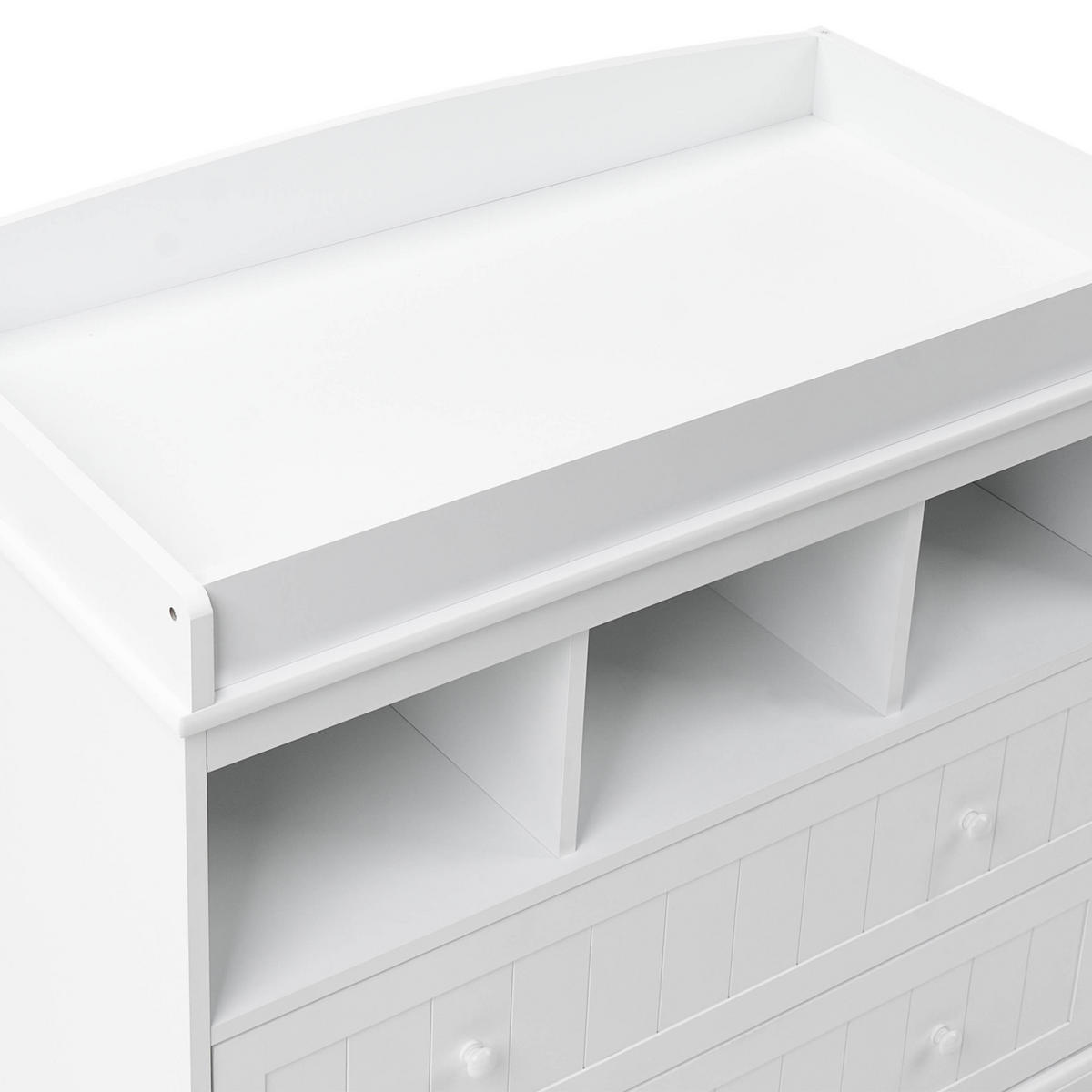 WICKELKOMMODE VIRDEN Weiß - Weiß, Holzwerkstoff (90/86/50cm) - Beliani