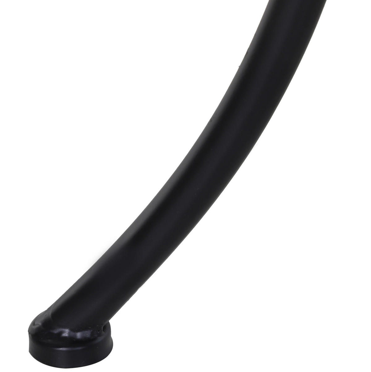 BEISTELLTISCH 45/45/50 cm in Schwarz aus Metall für Garten und Balkon - Weiß, Metall (45/45/50cm) - Flora Grace