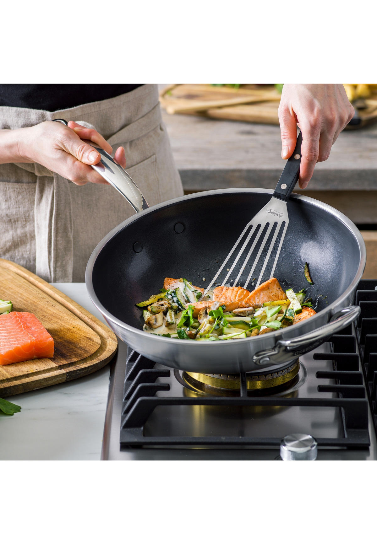 WOK Premiere - Silberfarben, Metall (30cm) - GreenPan