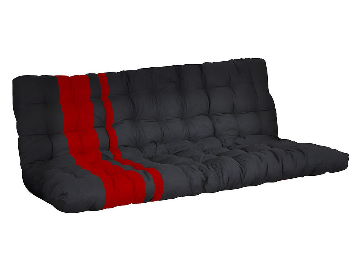 HOCHBETT - 1 Person - metall - schwarz, rot Modulo - Rot/Schwarz, Metall - Vente-Unique