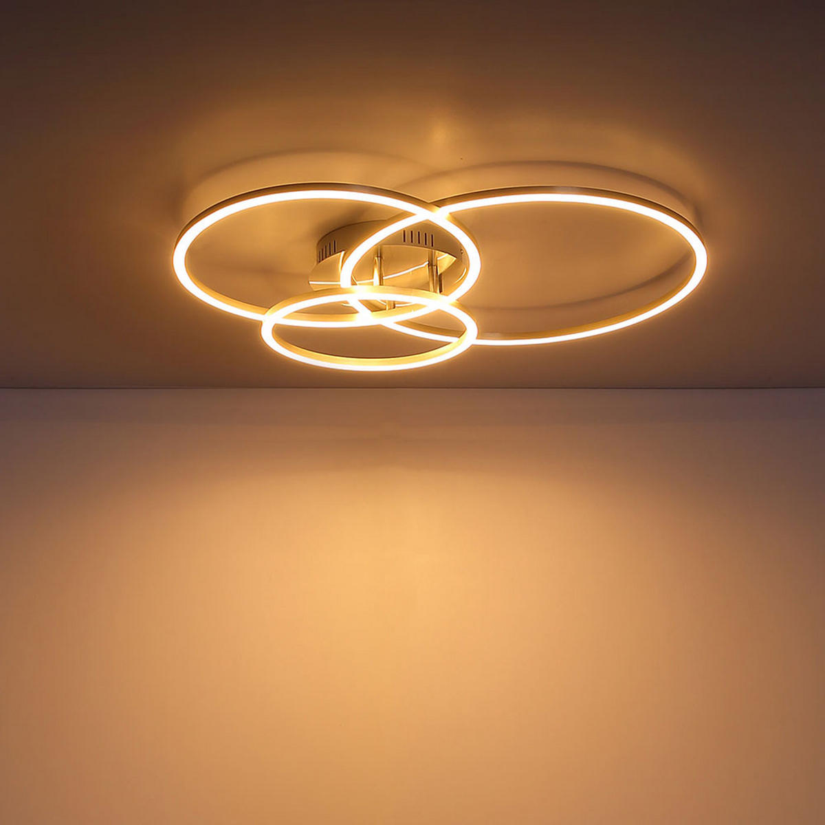 LED DECKENLEUCHTE MUNNI Silber Metall - Silberfarben, Metall (68/55/10cm) - Globo Lighting