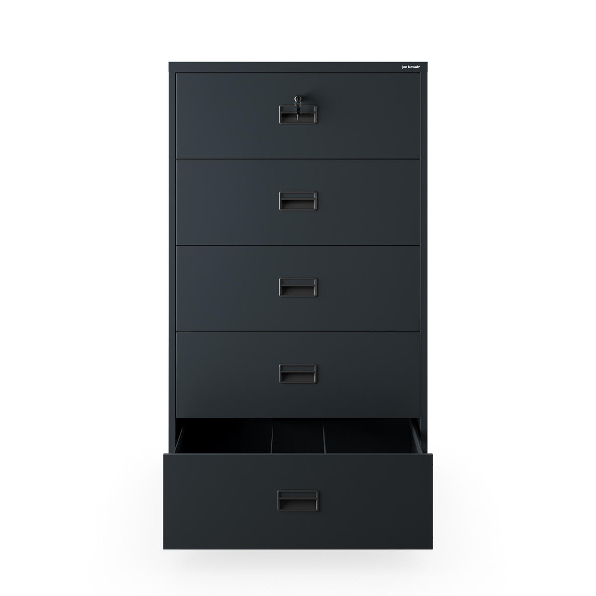 AKTENSCHRANK aus Metall SARA XL V5 162x90x60 cm - Anthrazit, Metall (90/162/60cm) - Jan Nowak