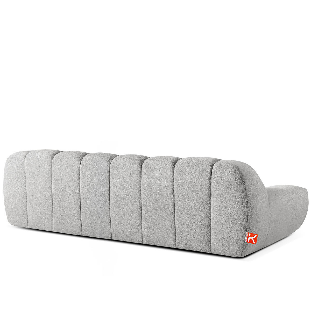 SITZGARNITUR VENA Bouclé, Hellgrau - Hellgrau, Holz/Textil (65/38/65cm) - KONSIMO®