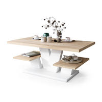 COUCHTISCH rechteckig Sonoma Eiche - Weiß matt 110/60/45 cm - Weiß/Sonoma Eiche, Holzwerkstoff (60/110/45cm) - designimpex