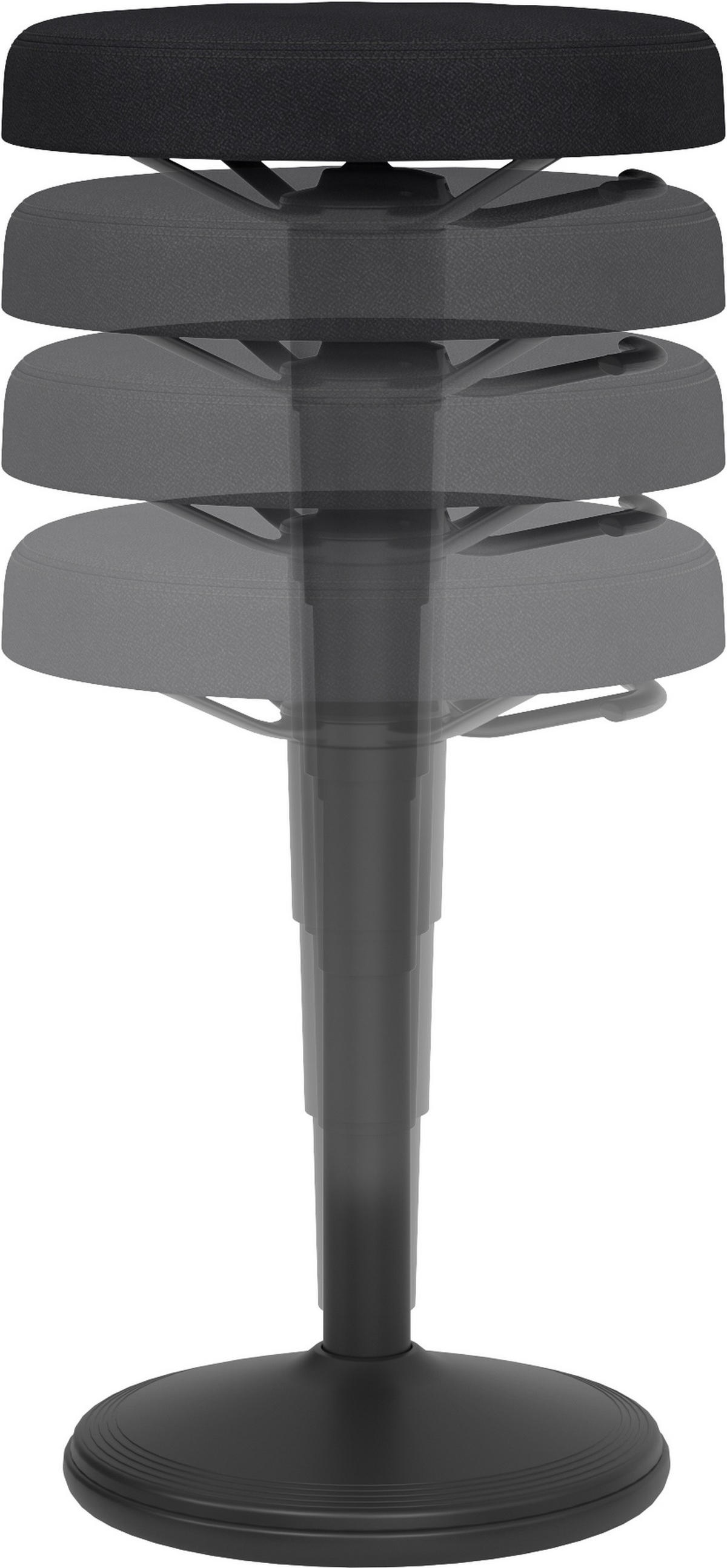 STEHHILFE Sitz- und Steh Hocker 41/41/81 cm in Schwarz - Schwarz, Kunststoff (41/81/41cm) - bümö