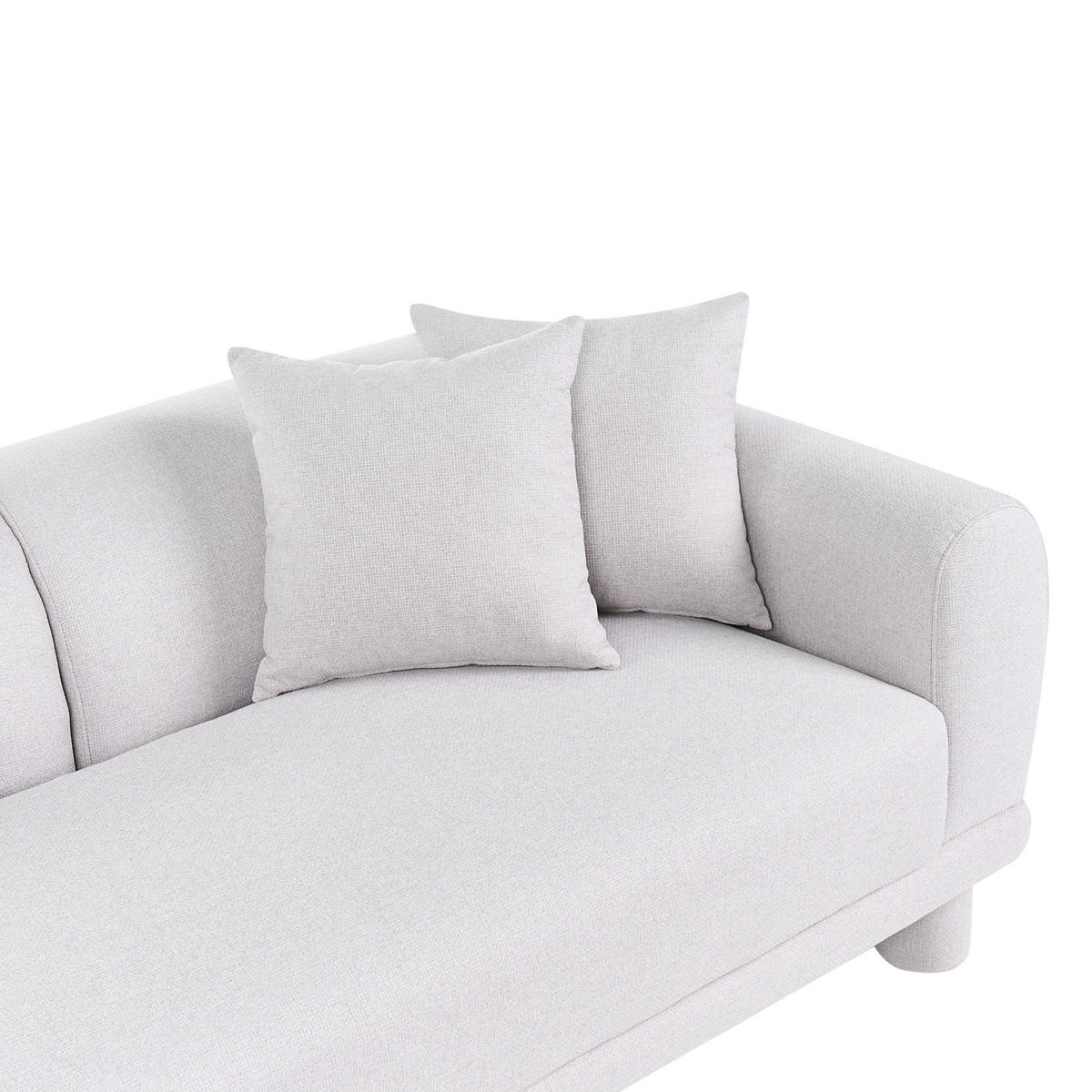 POHOVKA 3-místná Látka Světle šedá Pori - světle šedá, textil (202/74/93cm) - Beliani