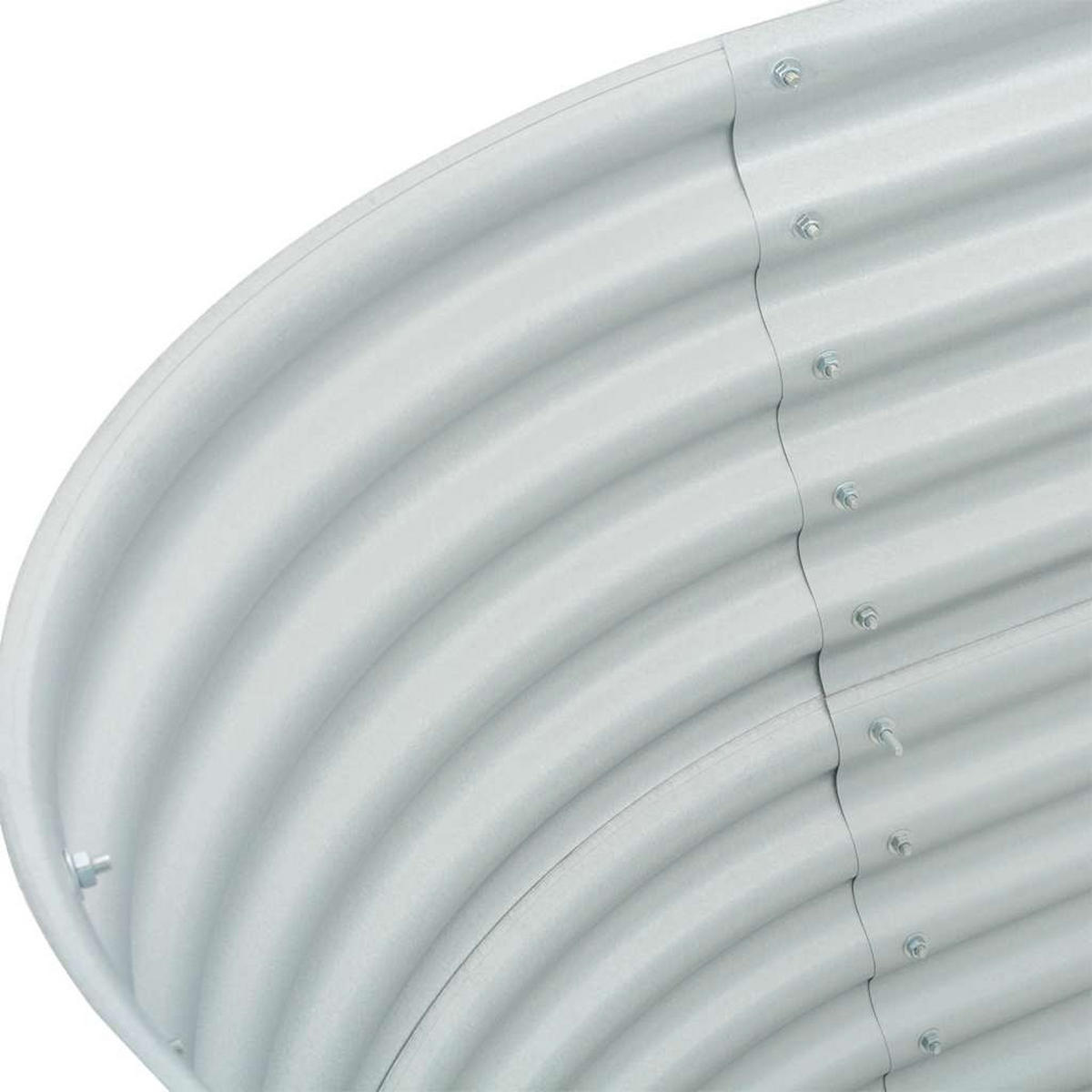 HOCHBEET 160/80/81 cm, aus Verzinkter Stahl, Silber - Silberfarben, Metall (80/81/160cm) - vidaXL