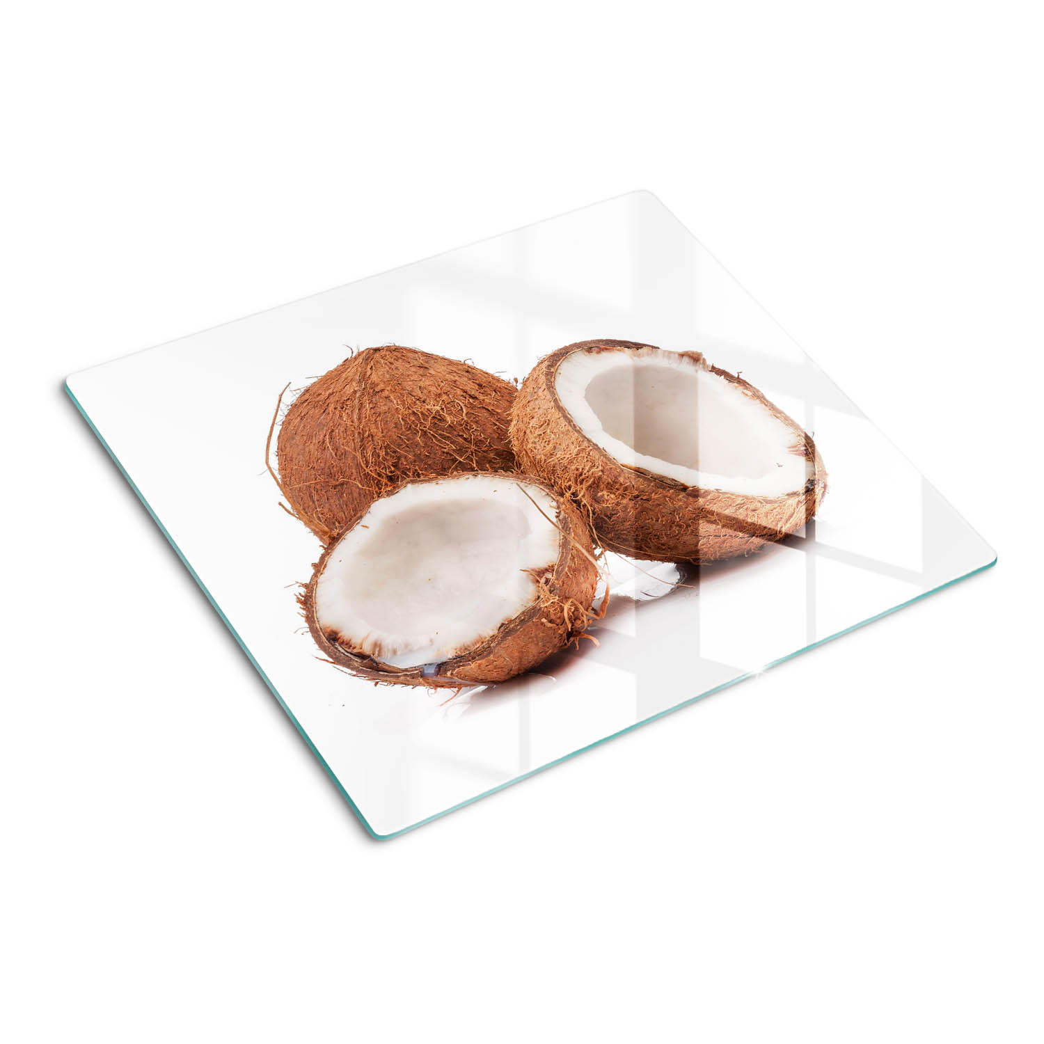 GLASPLATTE 60x52 cm Kokosnuss - Braun, Glas (60/0.4/52cm) - TULUP