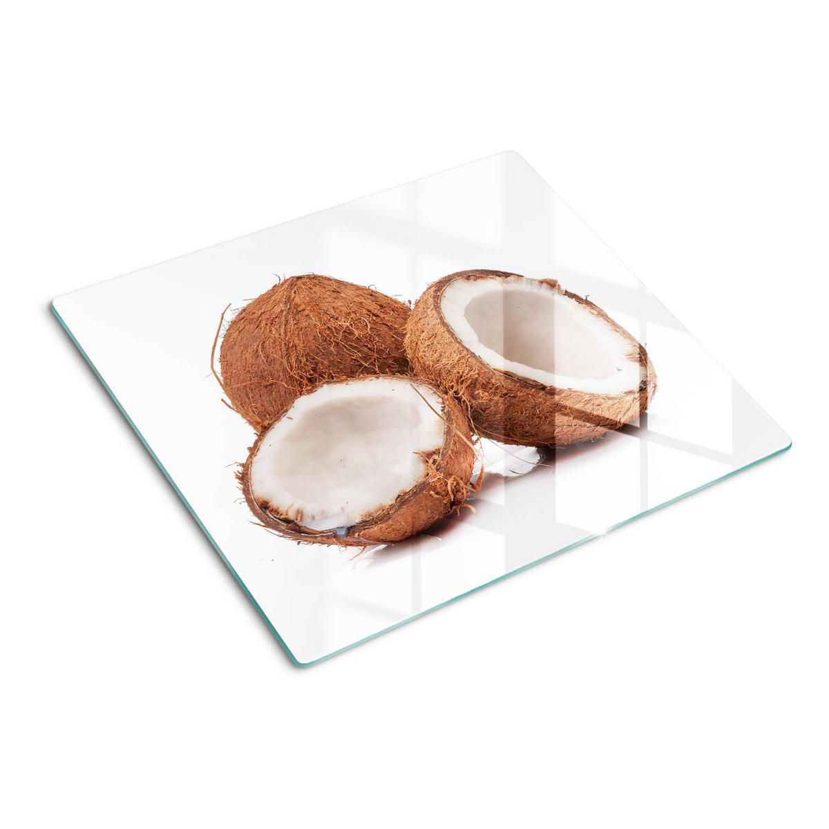GLASPLATTE 60x52 cm Kokosnuss - Braun, Glas (60/0.4/52cm) - TULUP