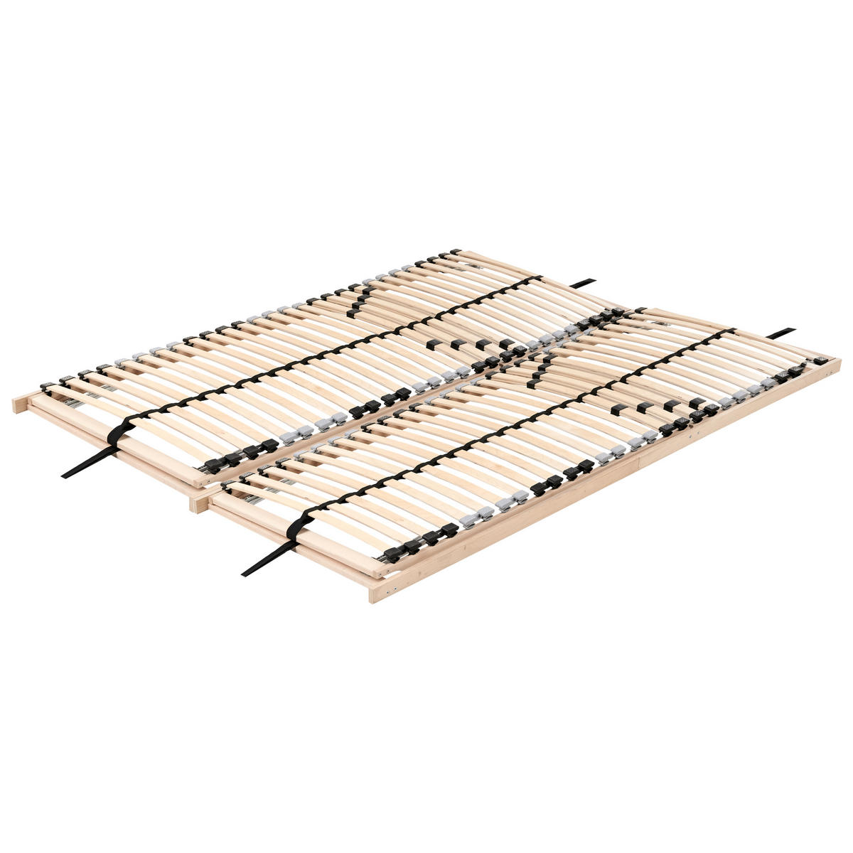 LATTENROST manuell verstellbar 160/200 cm Monthois - Hellbraun/Braun, Holz (160/200cm) - Beliani