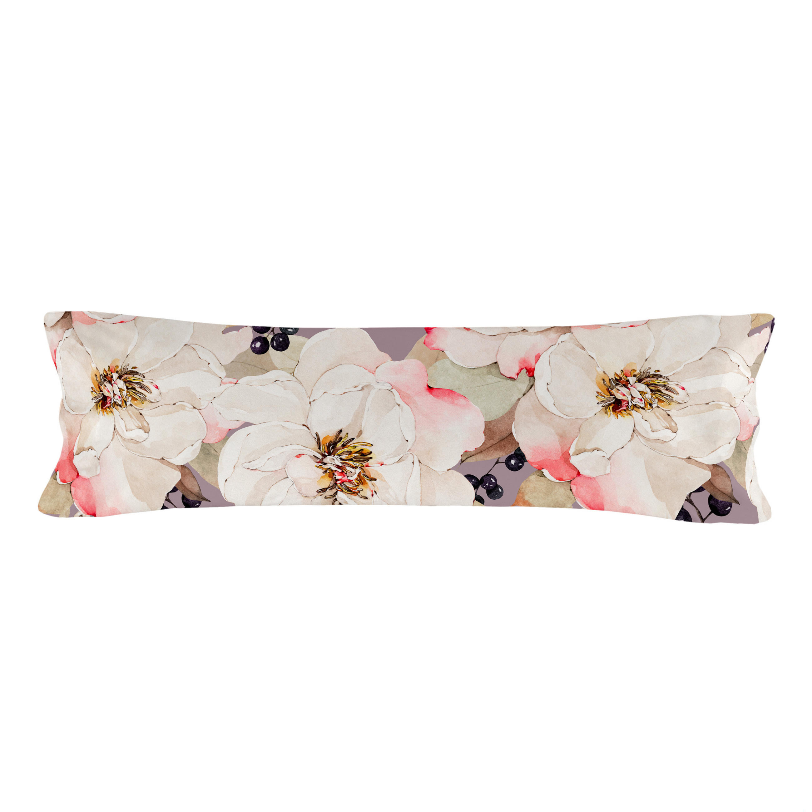 KISSENBEZUG white peonies 45x125 cm mehrfarbig - Multicolor, Textil (45/125cm) - Happy Friday