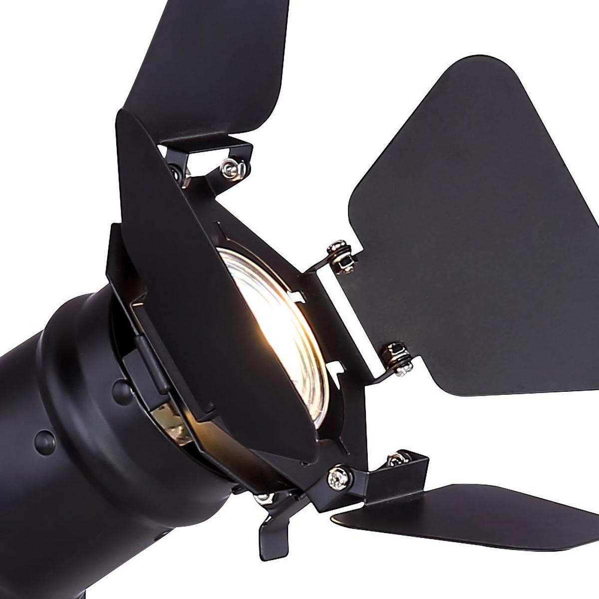 LED TISCHLEUCHTE Metall Schwarz - Schwarz, Kunststoff (27.5/24/48.5cm) - Globo Lighting