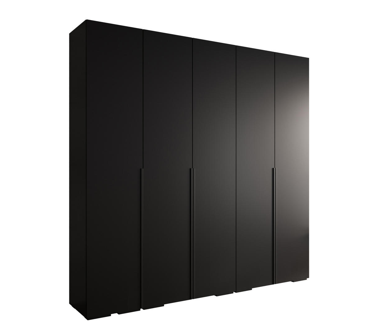 DREHTÜRENSCHRANK 236.7/250/47 5-türig - Schwarz, Holz/Metall (250/236.7/47cm) - MÖBEL KRYSPOL