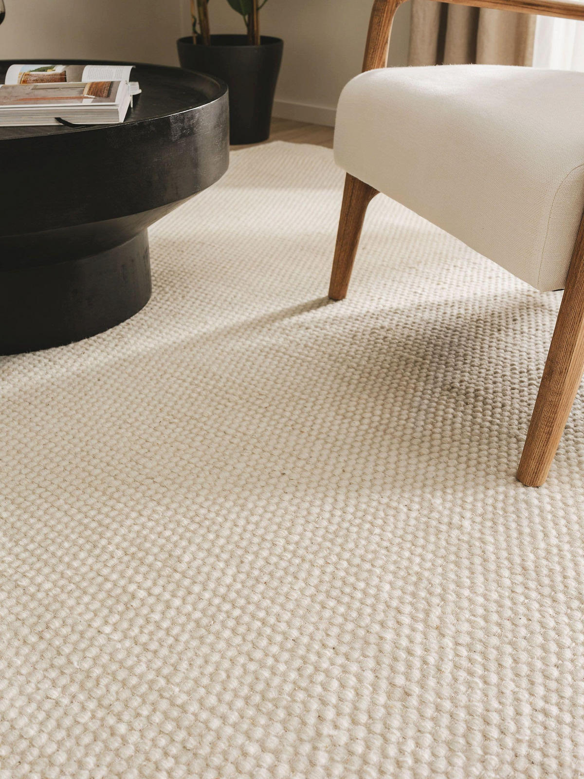 WOLLTEPPICH Rocco Weiß 200x300 cm - Weiß, Textil (200/300cm) - benuta Pure