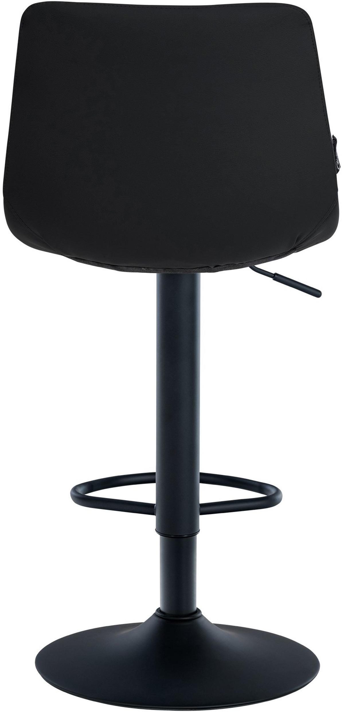 BARHOCKER James Kunstleder schwarz schwarz - Schwarz, Kunststoff/Metall (43/108.5/46.5cm) - TPFLiving