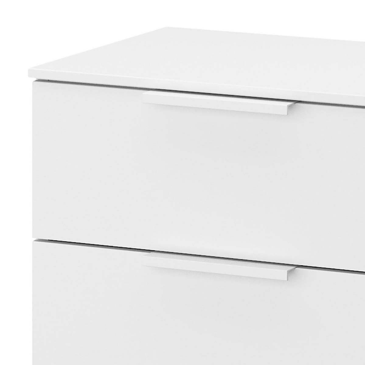 NACHTKOMMODE - 3 Schubladen - Weiß, Holzwerkstoff (50/62/42cm) - home24
