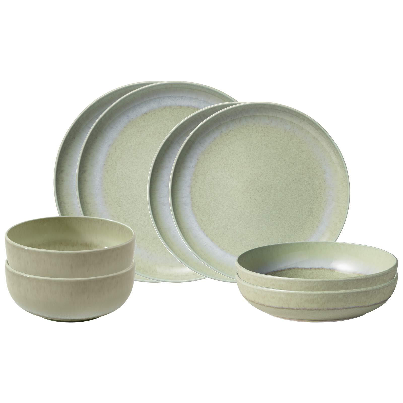 EINSTEIGER-SET Perlemor Alga grün 8-tlg. - Grün, Keramik (2/2/2cm) - like.Villeroy & Boch