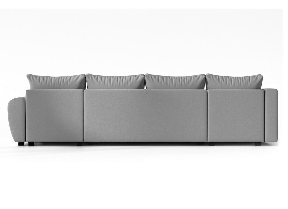 WOHNLANDSCHAFT Malatya U Form MAX Hellgrau 311/145/82 cm mit Schlaffunktion - Hellgrau/Schwarz, Kunststoff/Textil (303/82/208cm) - AX Living