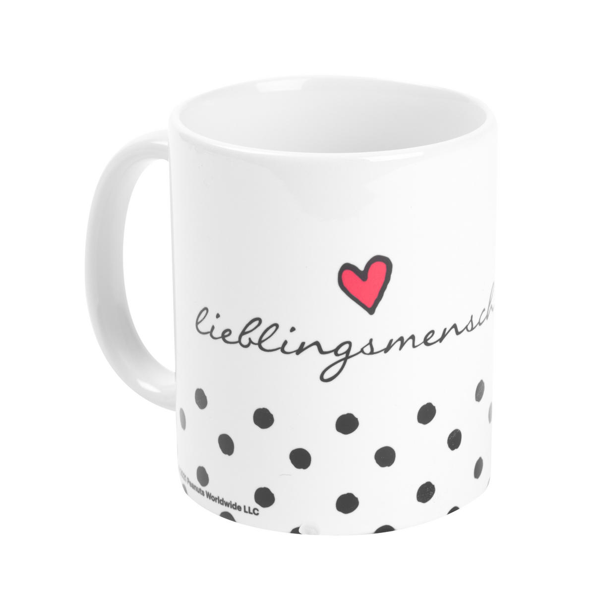 KAFFEEBECHER The Peanuts Snoopy Lieblingsmensch Weiß 320 ml - Weiß, Keramik (0.32L) - United Labels