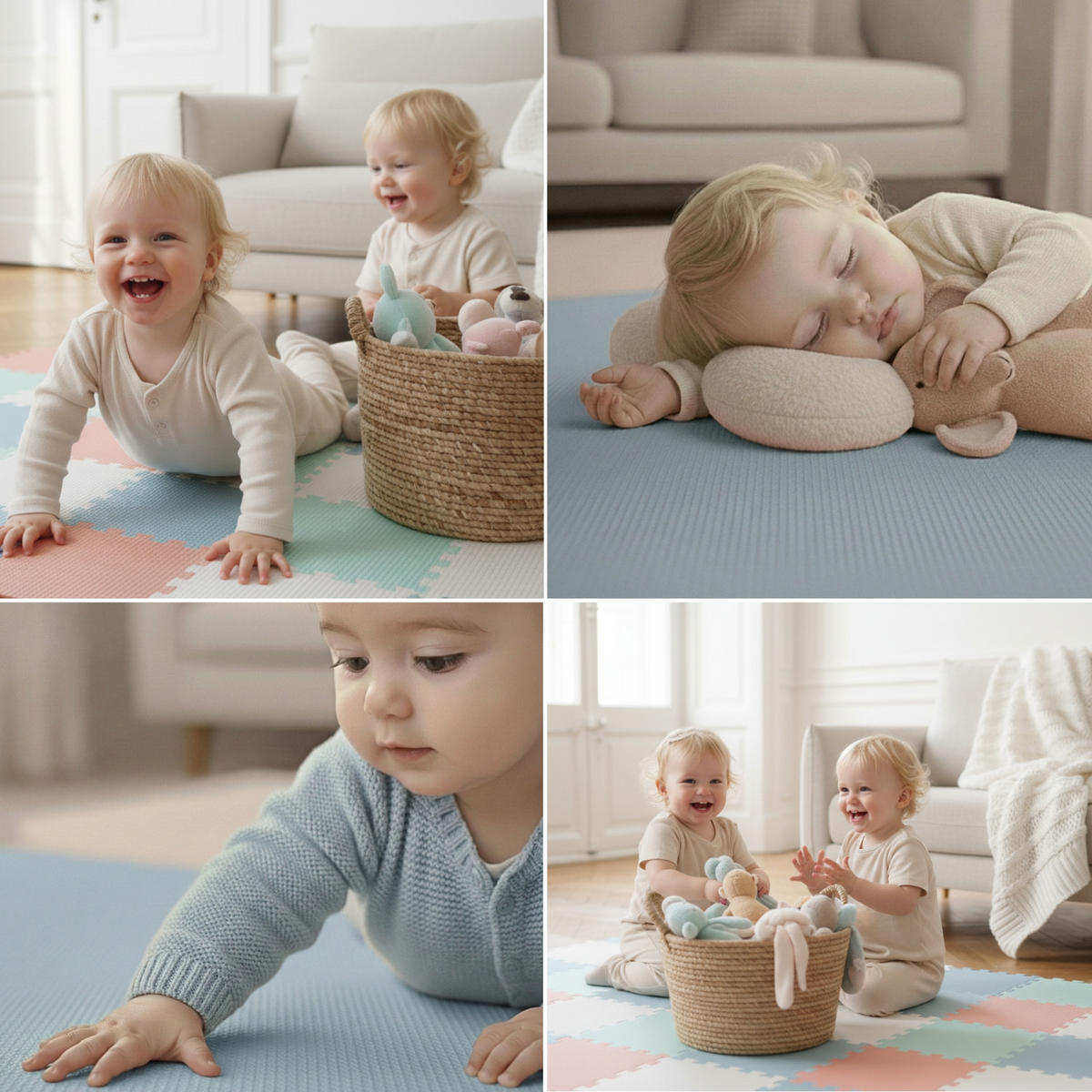 SPIELMATTE ab Null - 360/120 cm Puzzlematte Bunt - Multicolor, Kunststoff (30/30cm) - Littletom