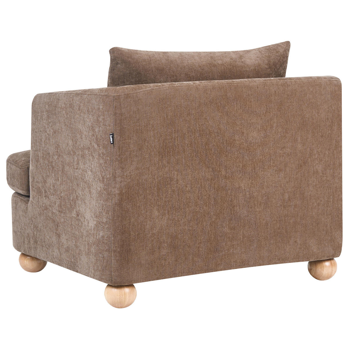 SESSEL Chenillegewebe Braun Rattvik - Hellbraun/Braun, Textil (98/86/82cm) - Beliani