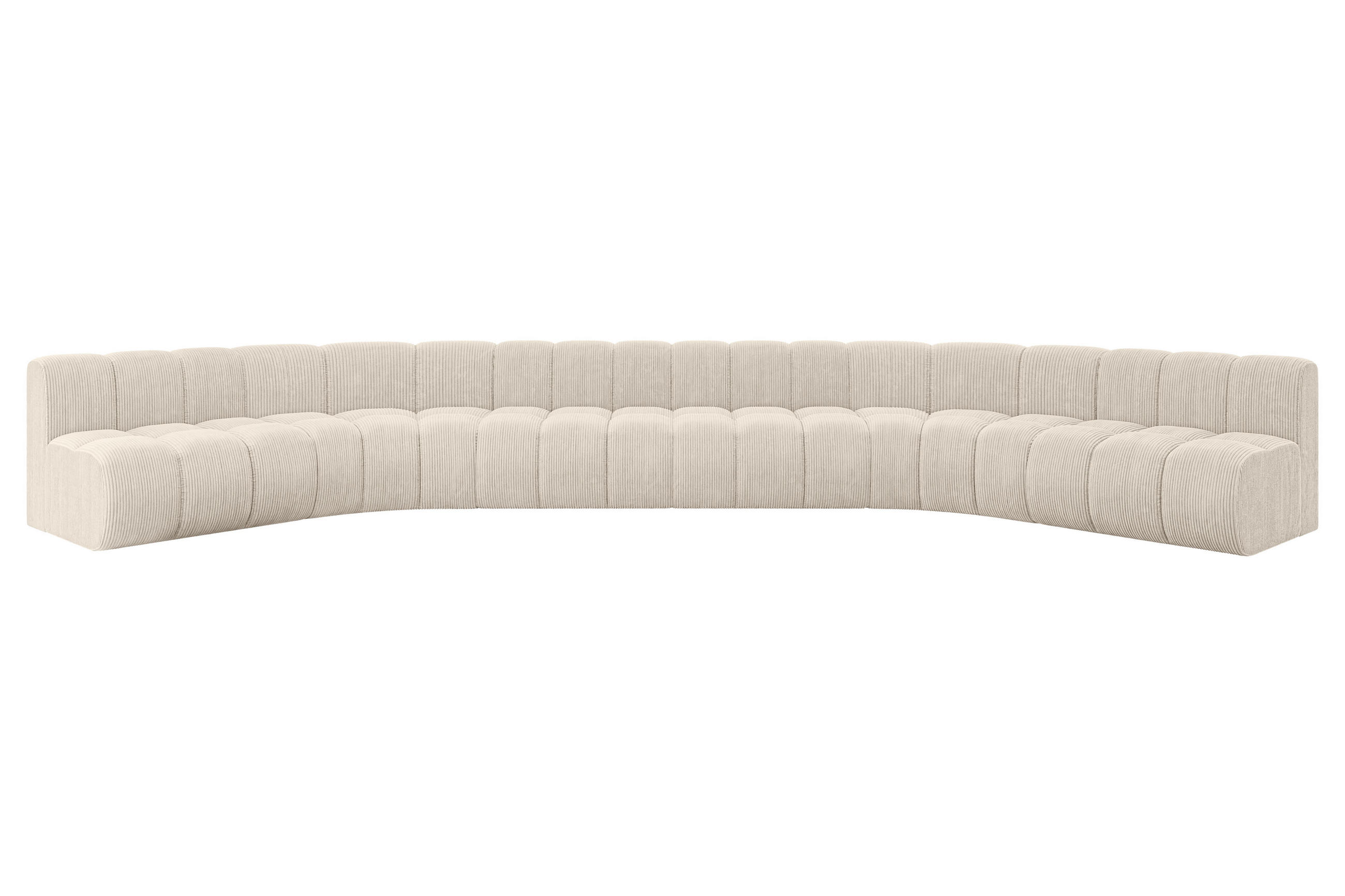 WOHNLANDSCHAFT modulares Sofa Montra-U2 - 581x174x70 cm Beige - Beige, Holzwerkstoff/Textil (581/70/174cm) - ALTDECOR