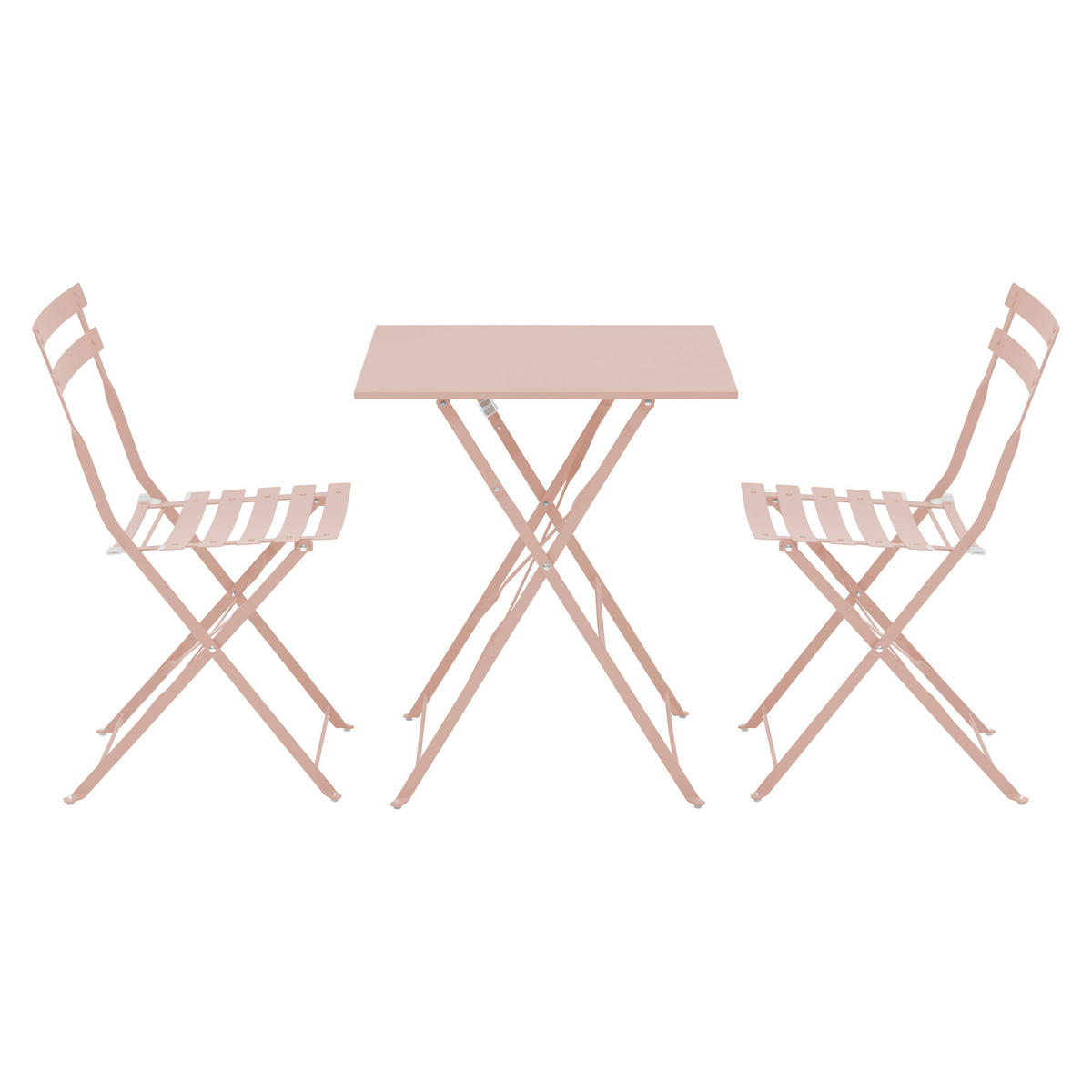 GARTENSET 3-tlg., Puderrosa - Pink, Metall - Oviala